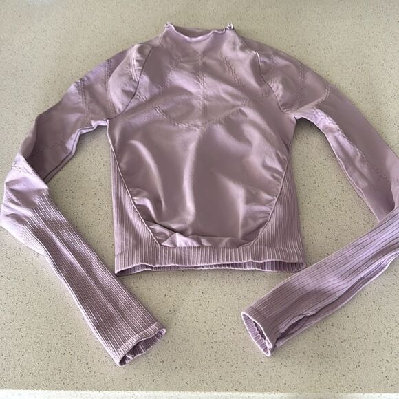NWOT Free People Good Karma High Neck Layer Lavender XS/S Thumb Insert Active - Picture 1 of 7